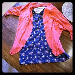 Ladie's L Mossimo Cardi w/Floral Tank in XXXL